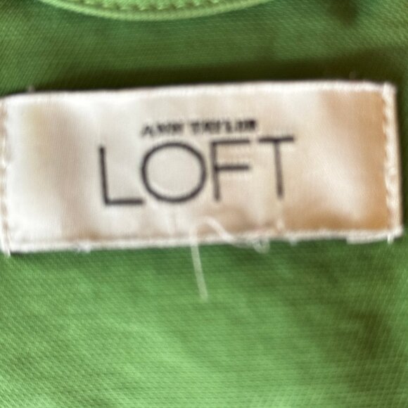 Ann Taylor Loft Green Double-Breasted Trench Coat Size Medium - Picture 4 of 12